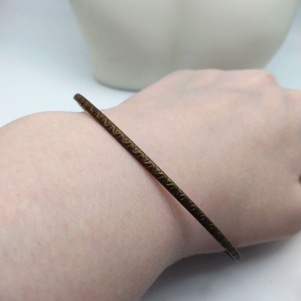 Bronzed copper tribal bracelet bangle‎